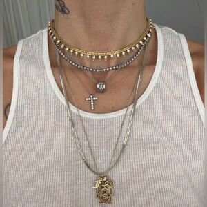 child of wild gold+crystal necklace